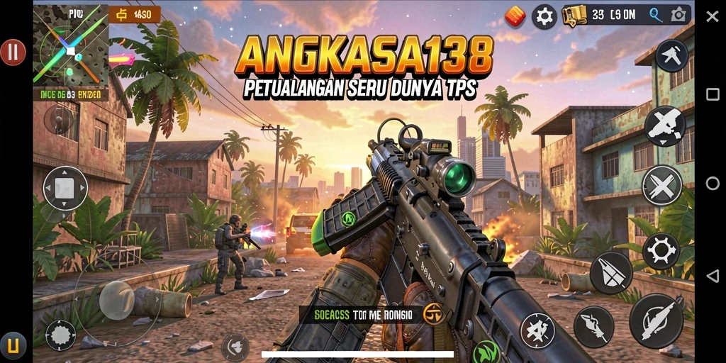 Tampilan gameplay mendebarkan dalam ANGKASA138 dengan aksi TPS yang menegangkan.