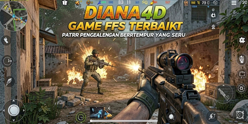 Tampilan seru aksi gameplay FPS DIANA4D.