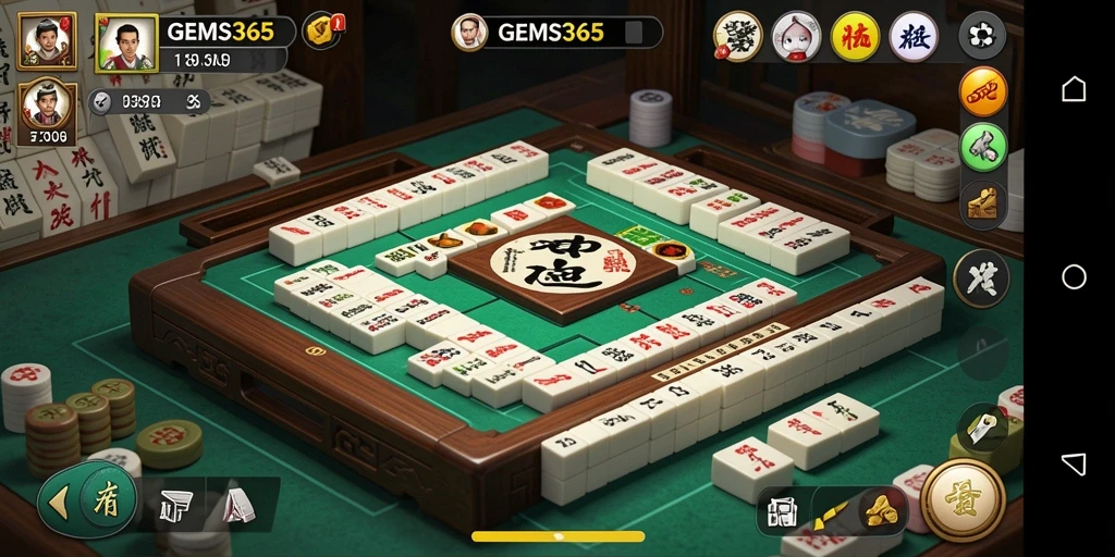 Gameplay Mahjong yang menyenangkan dan menantang di GEMS365.