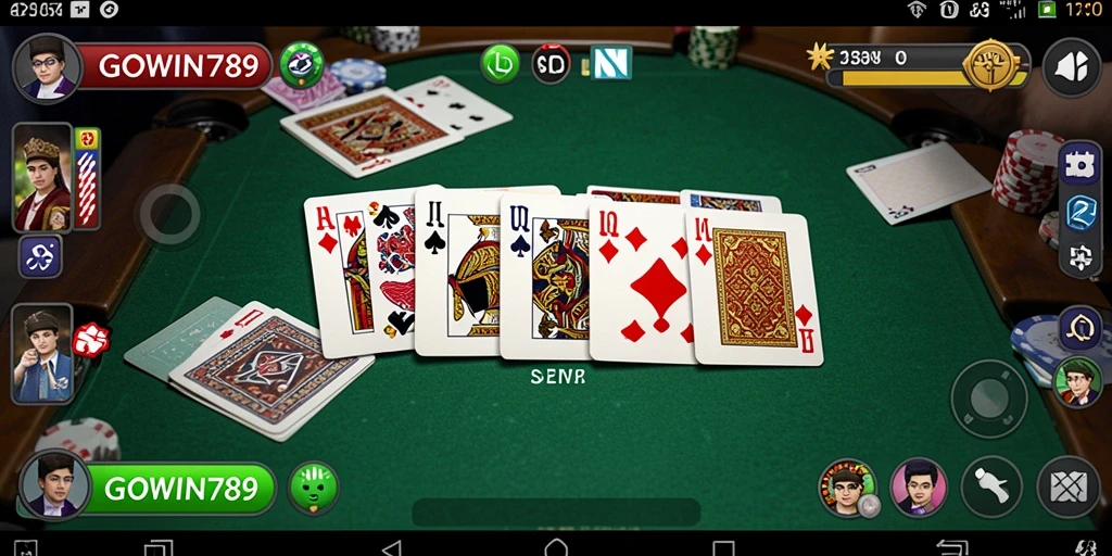 Tampilan gameplay seru GOWIN789 dengan berbagai mode permainan domino.