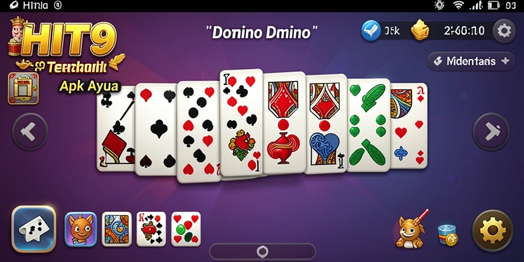 Screenshot gameplay HIT9 menampilkan pemain asyik bermain Domino.