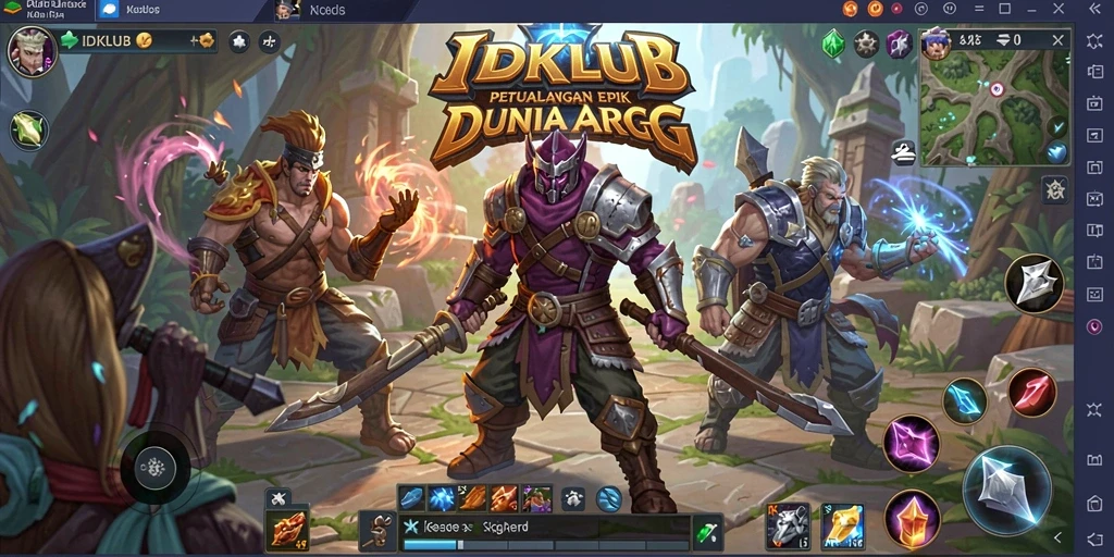 Tangkapan layar gameplay yang menunjukkan aksi seru dalam IDKLUB.