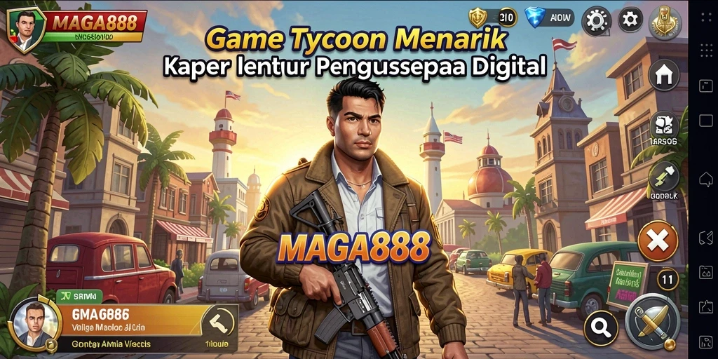 Tampilan gameplay Tycoon MAGA888 yang seru dan interaktif.
