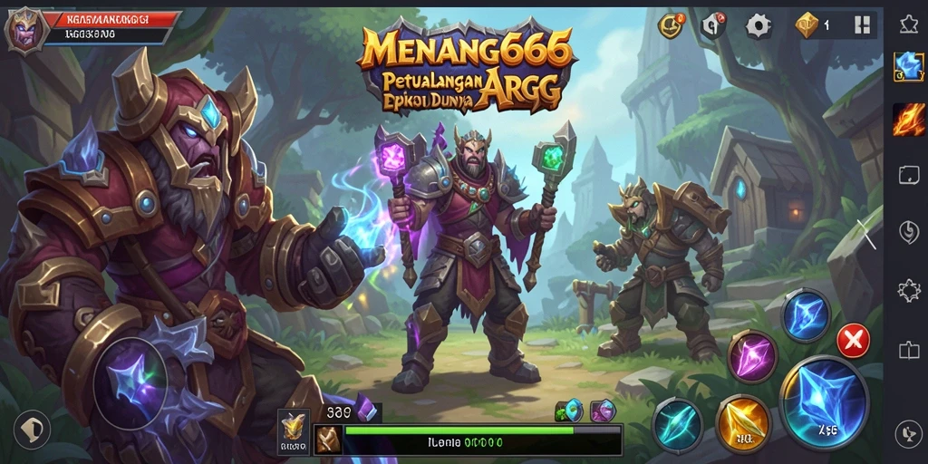 Tampilan gameplay epik di dunia fantasi MENANG666.