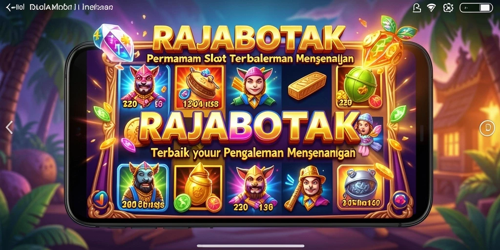 Tampilan gameplay seru dalam RAJABOTAK yang menarik perhatian pengguna.