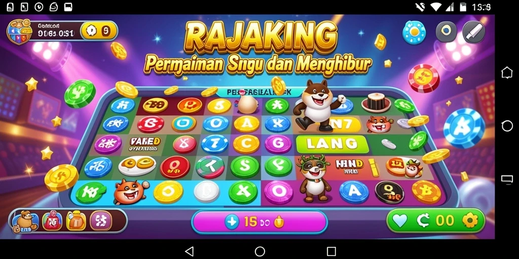 Tampilan gameplay memikat dari RAJAKING dengan suasana Bingo.