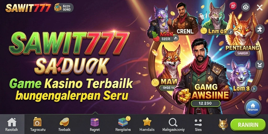 Tampilan gameplay menarik SAWIT777 dengan berbagai pilihan permainan kasino.