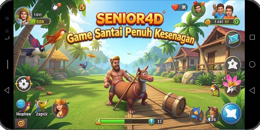 Tampilan menawan dari gameplay <strong>SENIOR4D</strong> yang penuh warna dan interaksi.