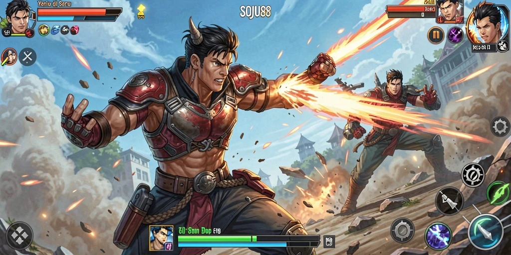 Gameplay seru dari SOJU88 dalam aksi pertarungan yang mendebarkan.